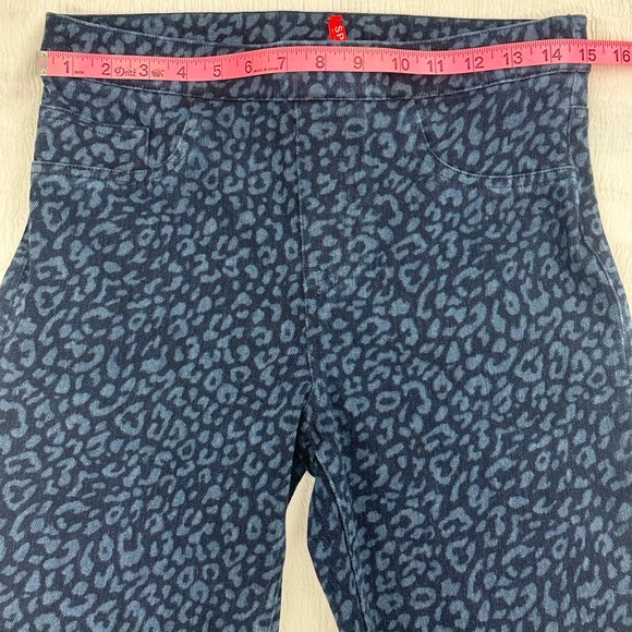 SPANX High waist Navy Leopard Print Leggings Jean-ish - Picture 7 of 8